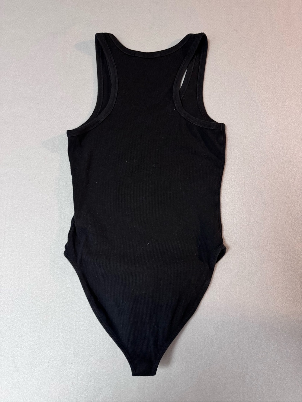 Agolde Black Ribbed Tank Bodysuit - Picture 3 of 9